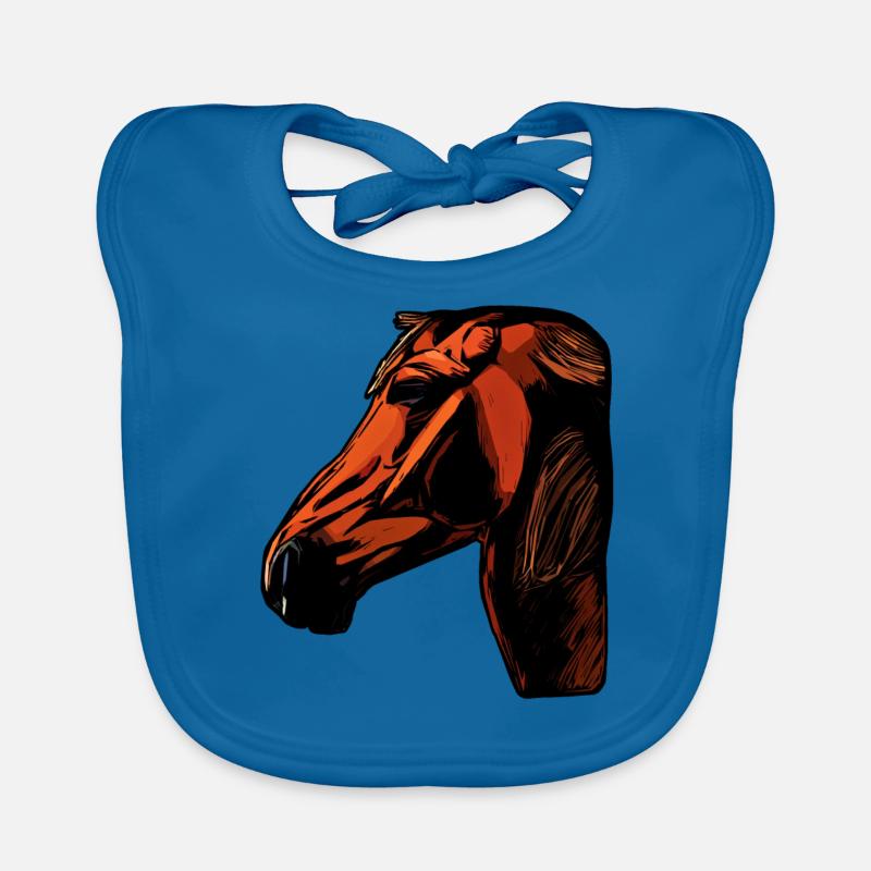 Motif d’animal de cheval Bavoir bio Bébé
