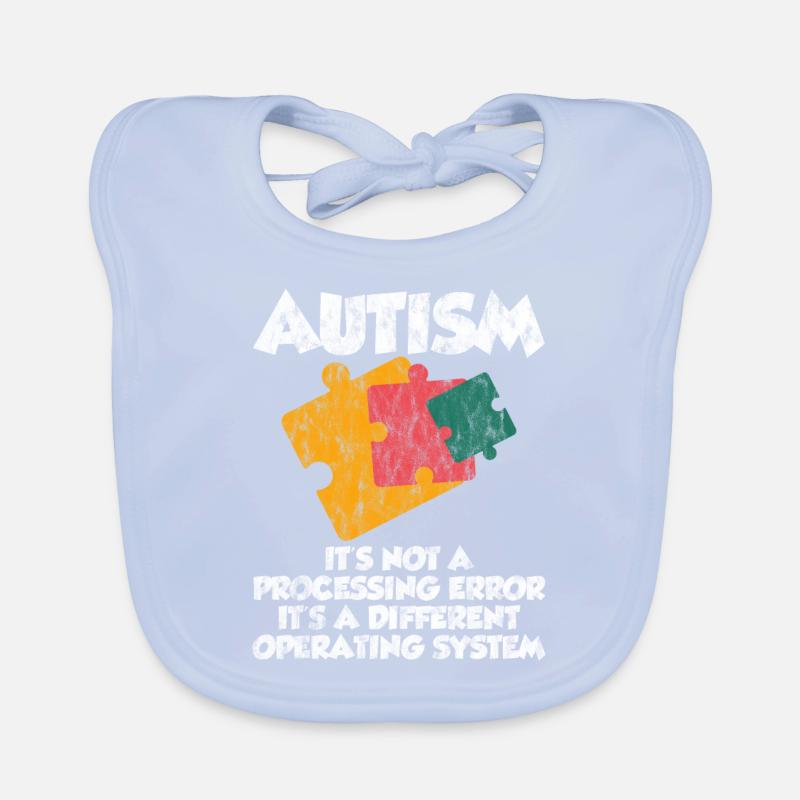 Autism, It's A Different Operating System 3 Organic Baby Bibs