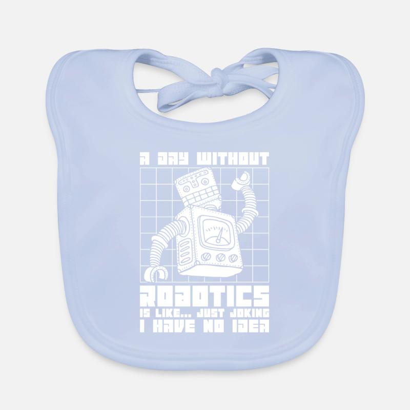 Robotics Ai Robot Funny Organic Baby Bibs