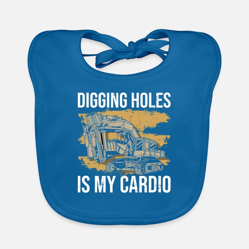 Baggerbagger Bagger Schwerer Equipmanet Operator Baby Bio-Lätzchen