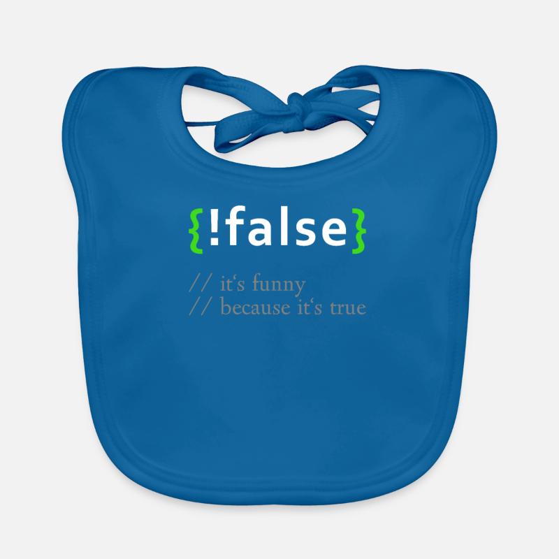 ! False - Programme informatique de programmeur de codage amusant Bavoir bio Bébé