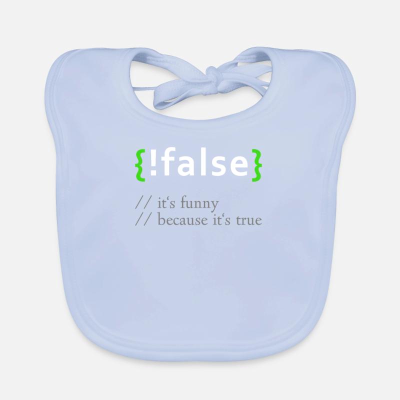 ! False - Programme informatique de programmeur de codage amusant Bavoir bio Bébé