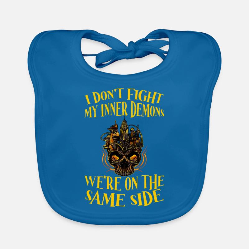 Don't Fight My Inner Demons Were On The Same Side4 Organic Baby Bibs