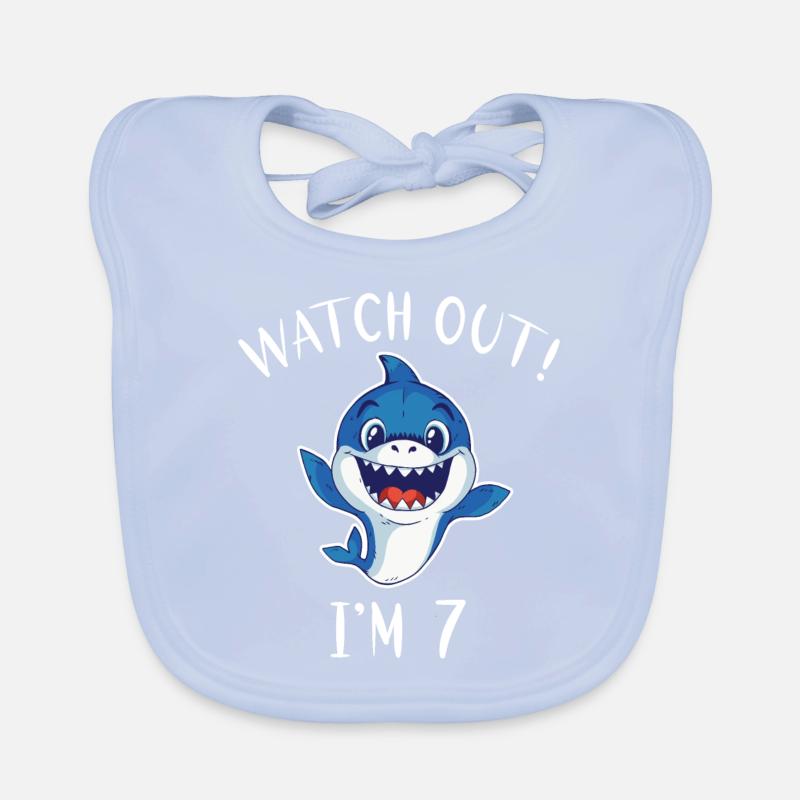 Shark Gift Shark Lover Organic Baby Bibs