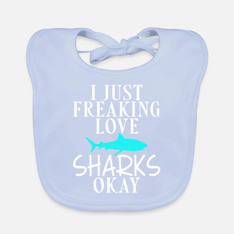 Shark Gift Shark Lover Organic Baby Bibs