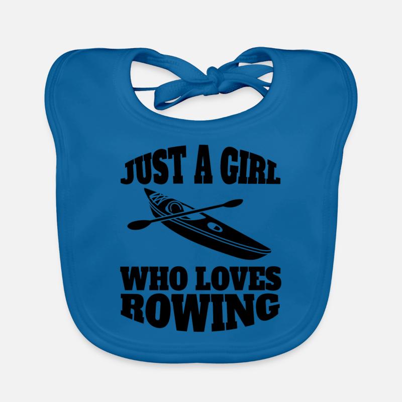 Aviron Club d’aviron Équipe d’aviron Aviron - Bavoir bio Bébé - bleu paon