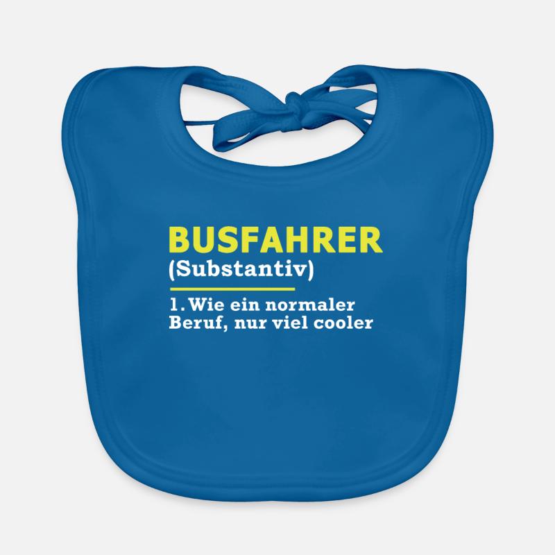 Busfahrer - Baby Bio-Lätzchen - Pfauenblau