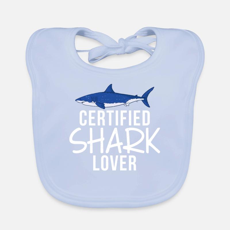 Shark Gift Shark Lover Organic Baby Bibs
