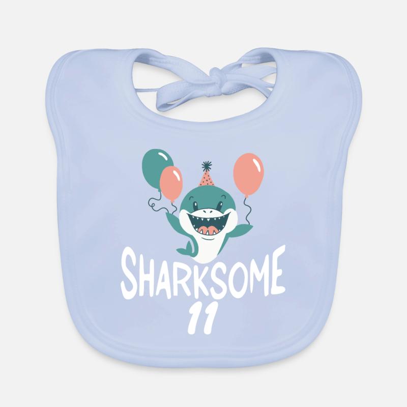 Shark Gift Shark Lover Organic Baby Bibs