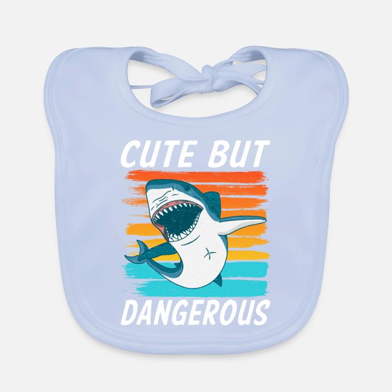Shark Gift Shark Lover Organic Baby Bibs