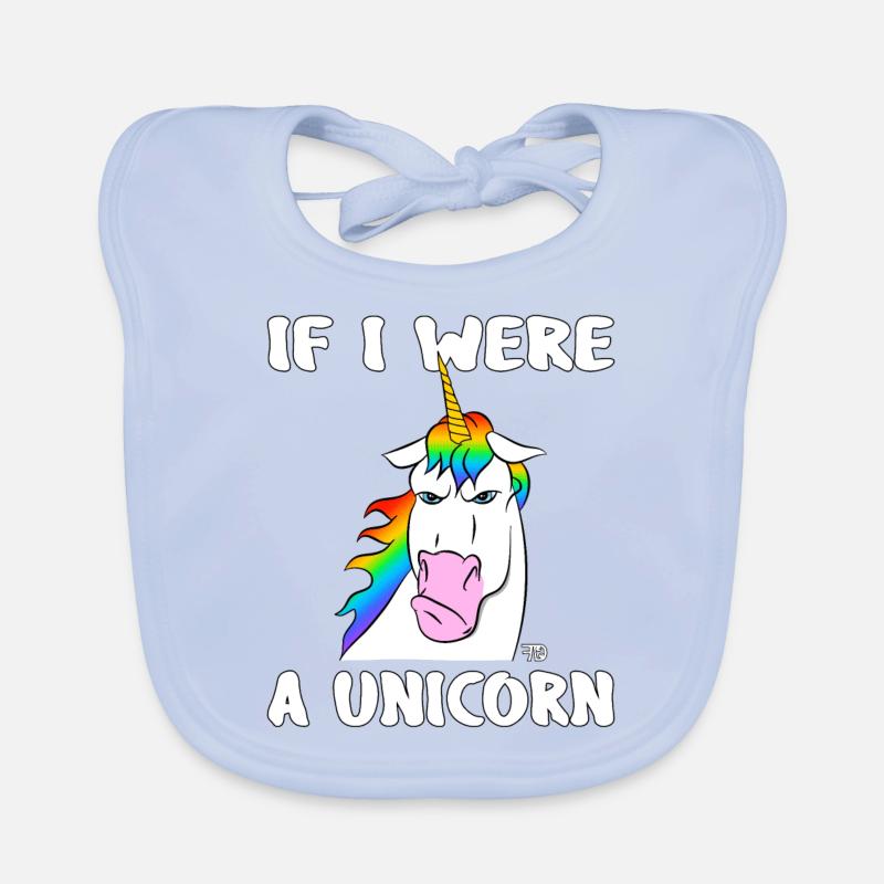 Wenn ich ein Einhorn wäre, lustiges Baby Bio-Lätzchen