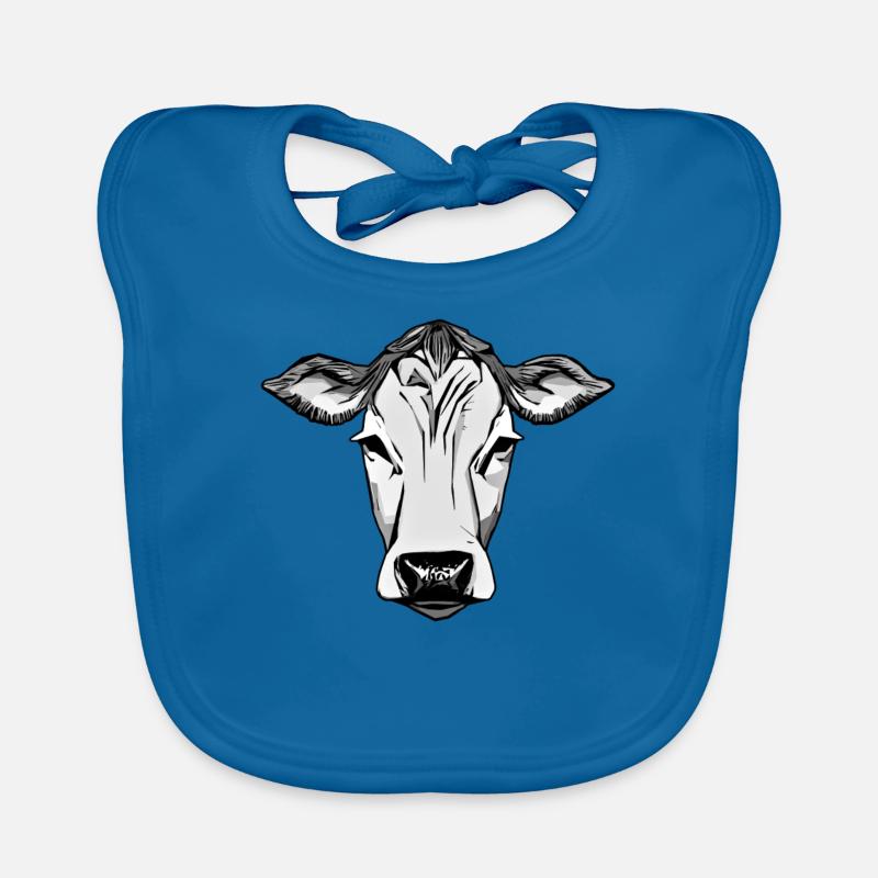 Impression de motifs de ferme de vaches Bavoir bio Bébé