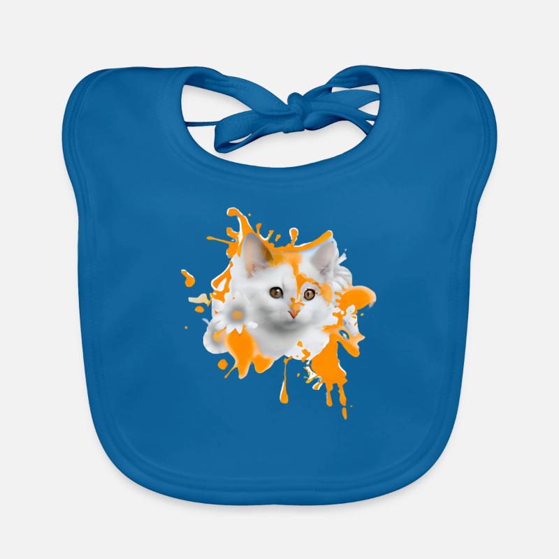 Chat fleuri Bavoir bio Bébé