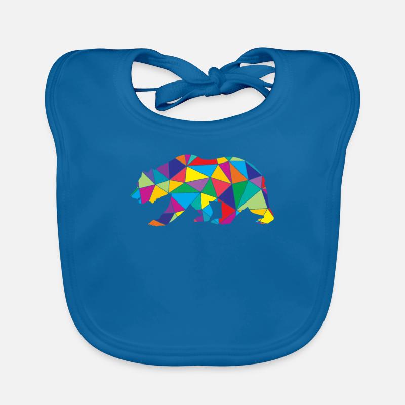Low Poly Bär Geometrie Polygon Bär Baby Bio-Lätzchen