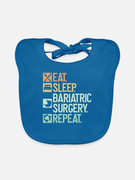 Magenchirurg - Baby Bio-Lätzchen - Pfauenblau - Vorne