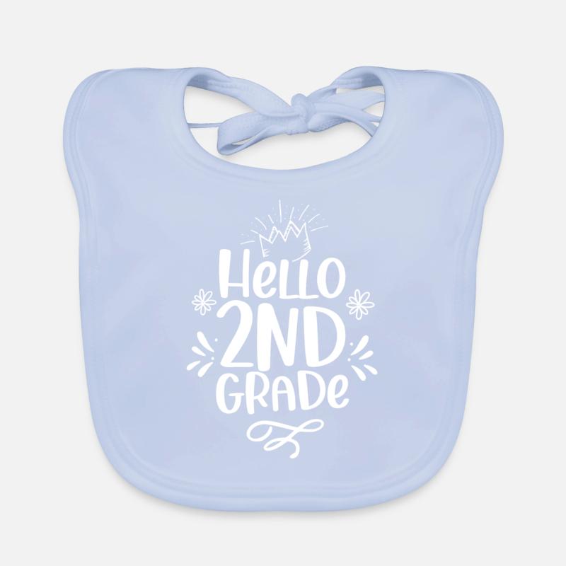 Hello 2nd Class Second Class Second Grader Organic Baby Bibs