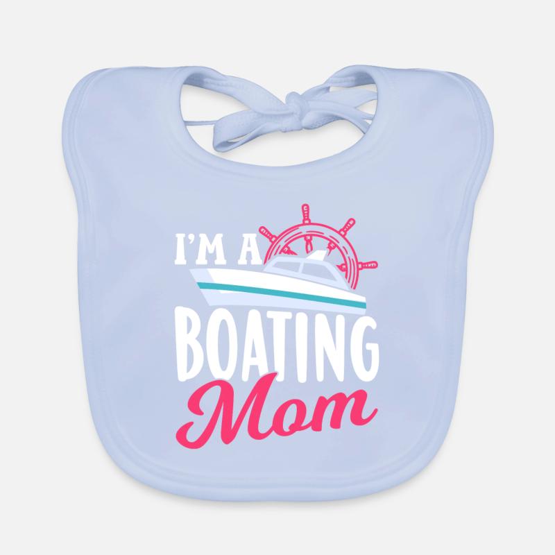 Ich Bin Eine Boot Fahrende Mutter Yacht Bootfahren Baby Bio-Lätzchen