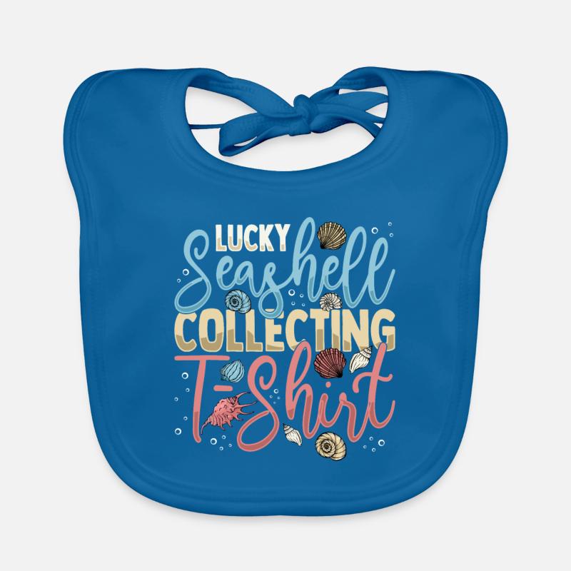 Collecting shells Organic Baby Bibs