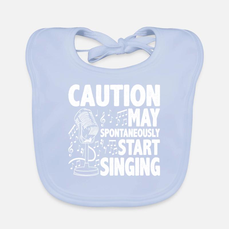 Caution, May Spontaneously Start Singing 5 Organic Baby Bibs