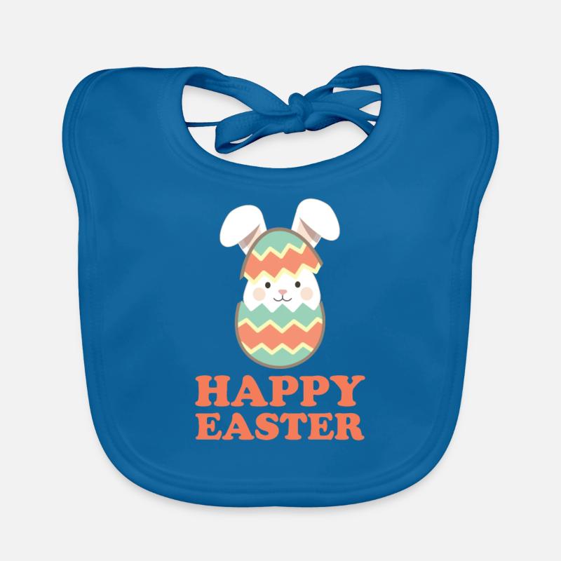 Happy Easter Painting Easter Eggs Baby Bio-Lätzchen