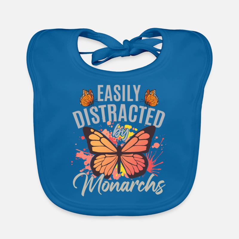 Easily Distracted By Monarchs Organic Baby Bibs