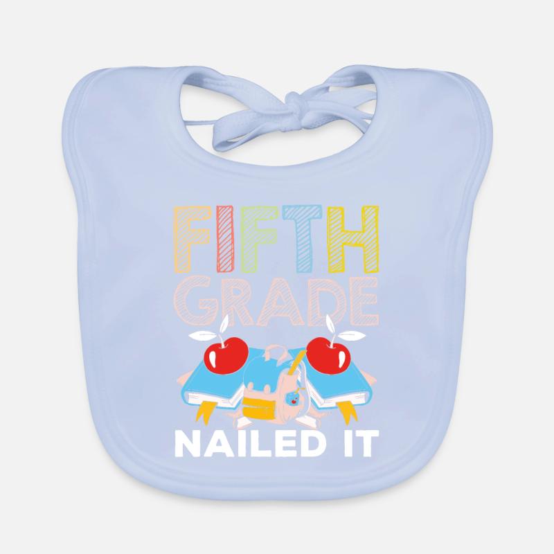 5 Class Completed School Fifth Grader Fifth Organic Baby Bibs