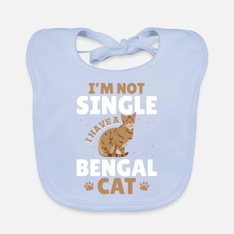 Chat célibataire Bengal Chat célibataire Chat de vie ami Bavoir bio Bébé