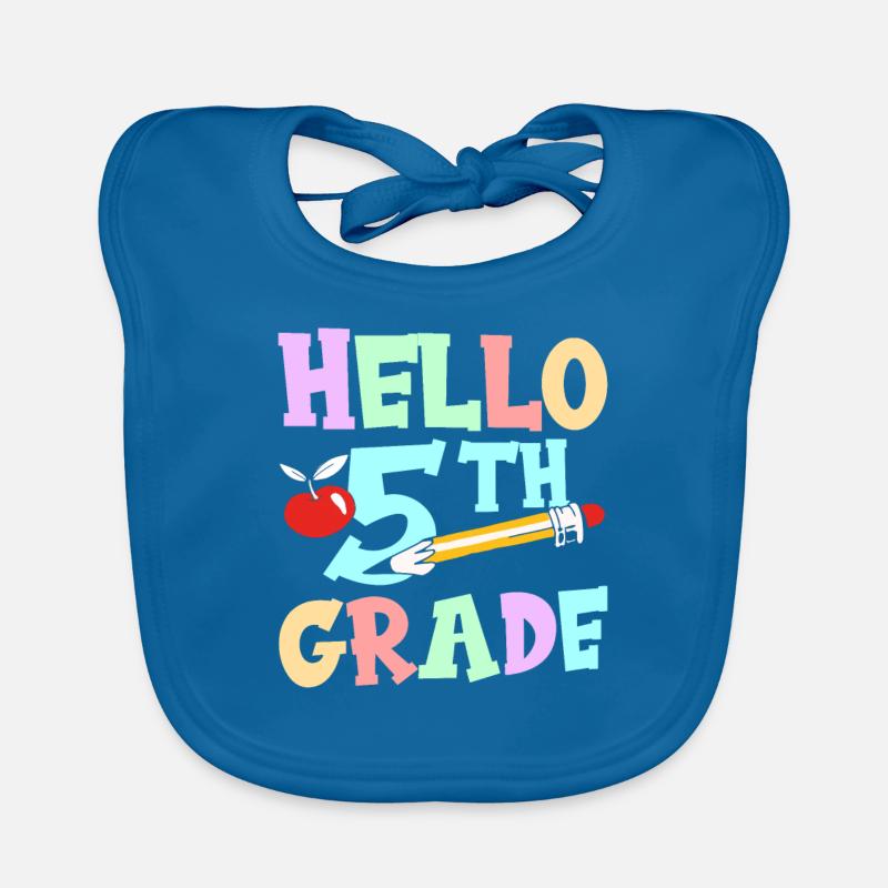 Hello 5th grade fifth graders 5 grade fifth Organic Baby Bibs