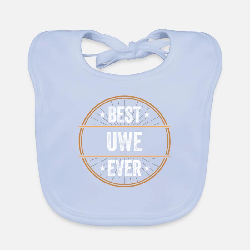 Best Uwe Ever First Name Name Gift Organic Baby Bibs