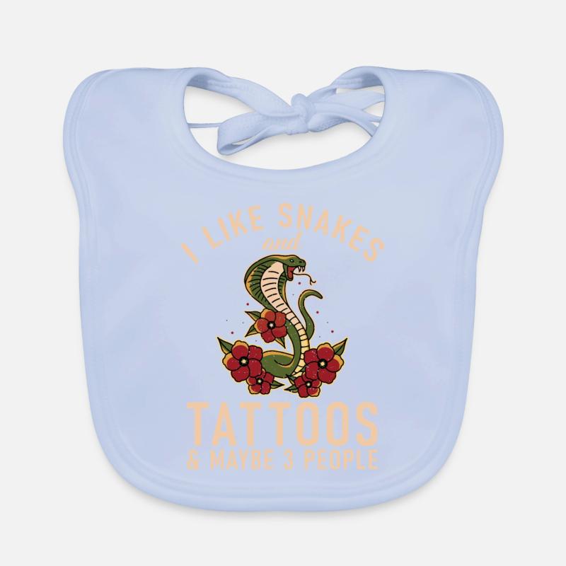 Snake Gift Snake Lover Organic Baby Bibs