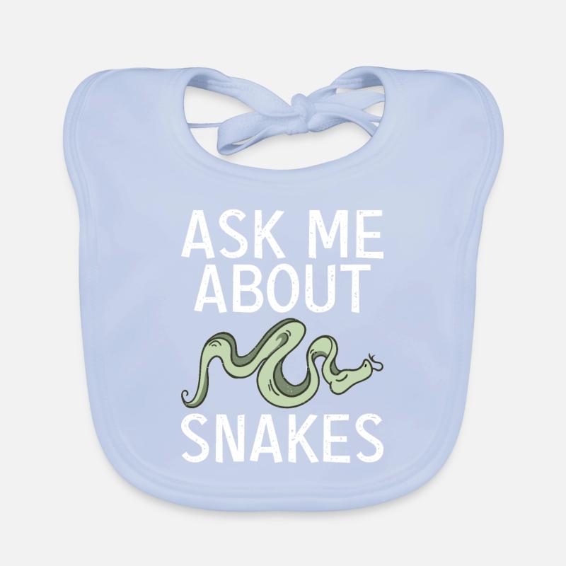 Snake Gift Snake Lover Organic Baby Bibs