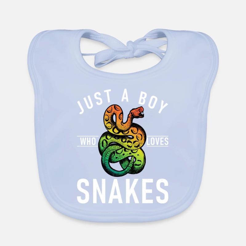 Snake Gift Snake Lover Organic Baby Bibs