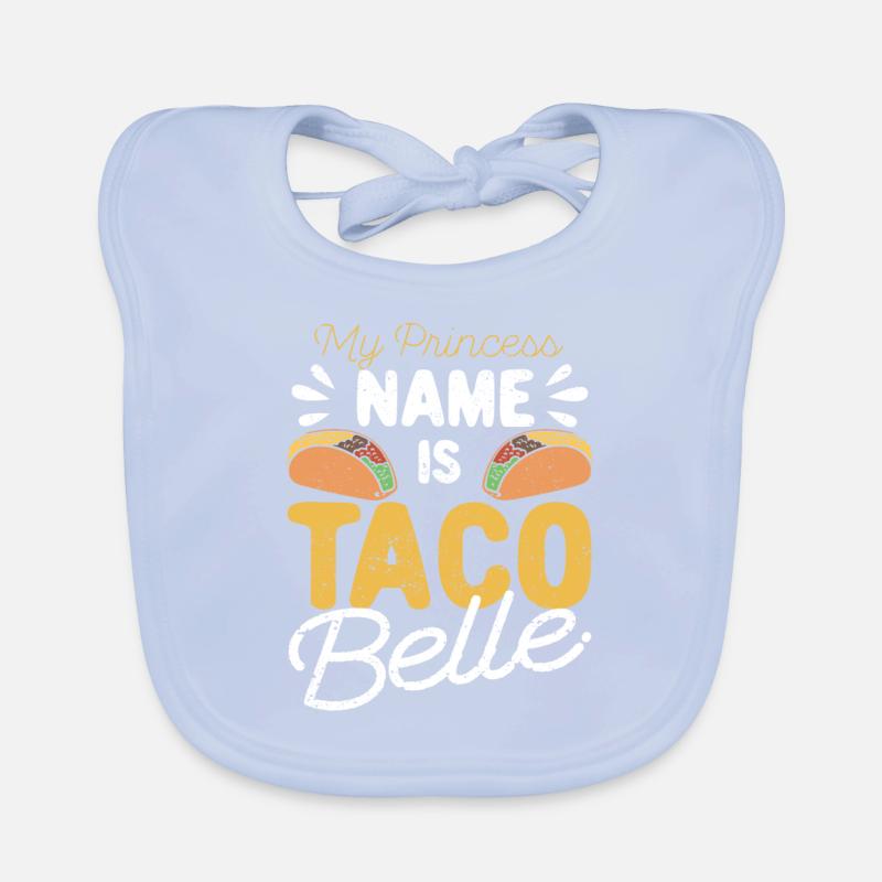 Mon nom de princesse est Taco Belle Funny Cinco Bavoir bio Bébé