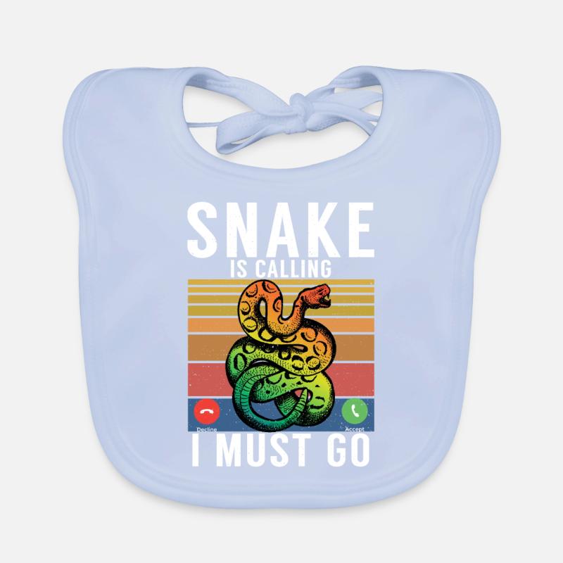 Snake Gift Snake Lover Organic Baby Bibs