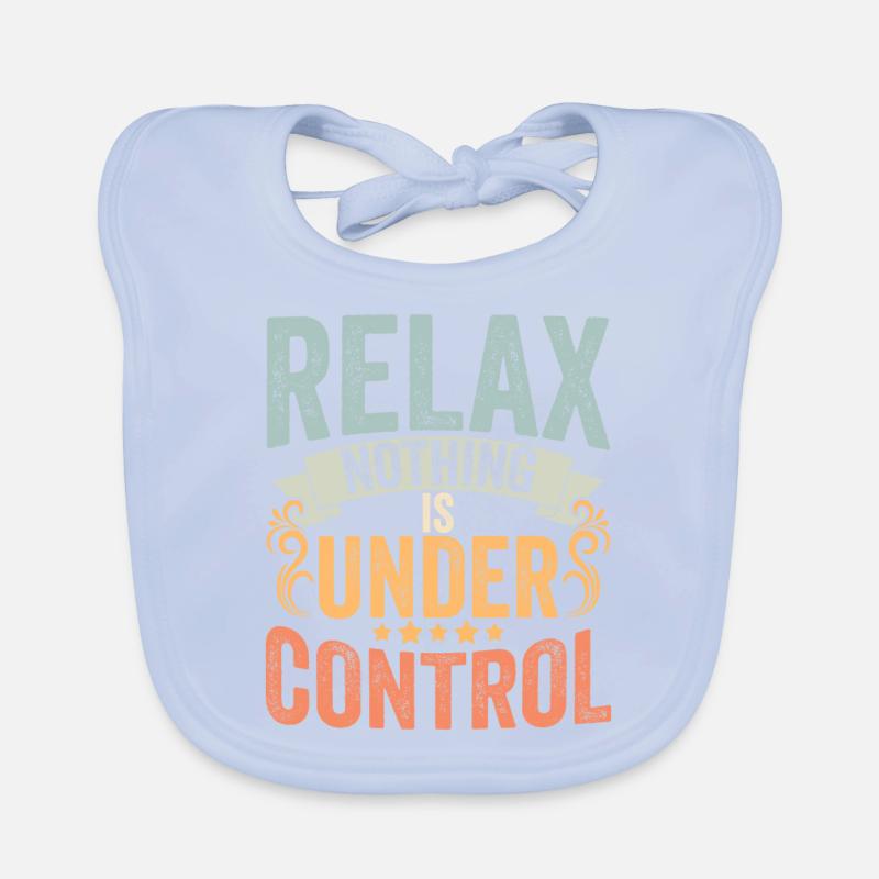 Retro Nothing Is Under Control For Sarcastic Yoga Baby Bio-Lätzchen