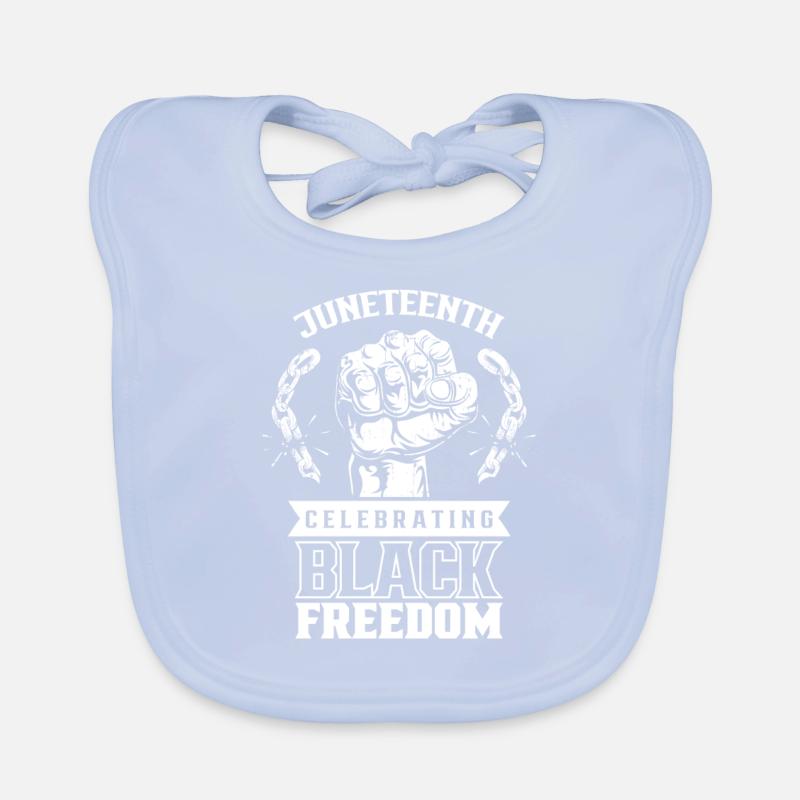 Juneteenth Célébration de la liberté noire 1865 Noir Bavoir bio Bébé