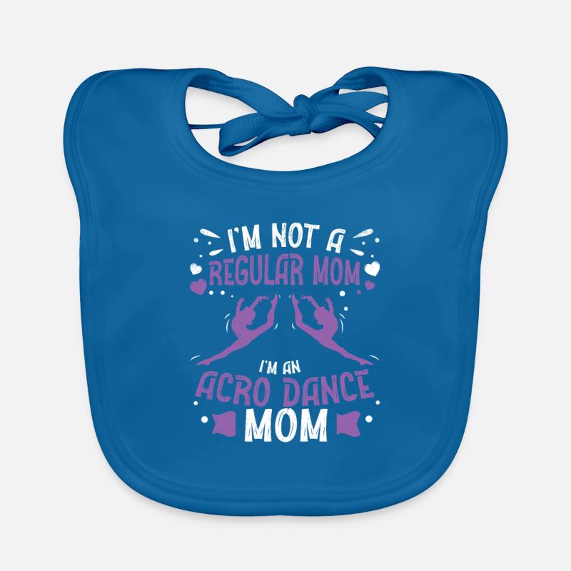 I'm not a normal mom Funny Acro Dance Mom Organic Baby Bibs