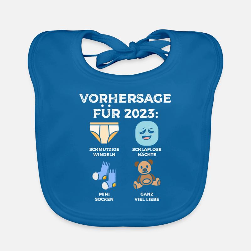 Werdende Eltern Vorhersage für 2023 Werdender Papa Baby Bio-Lätzchen