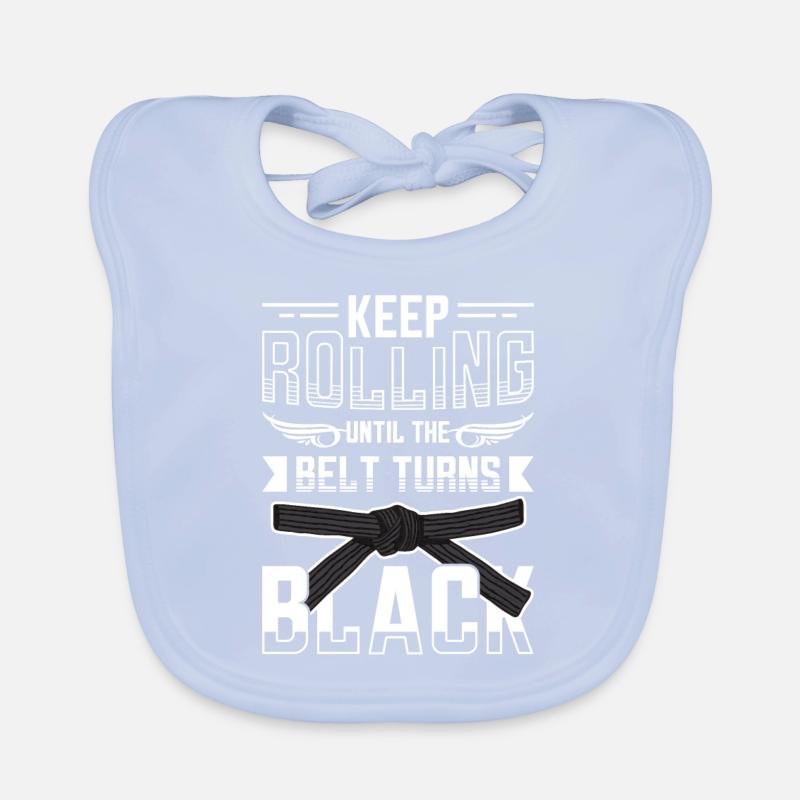 Machen Sie Weiter, Bis Der Gürtel Schwarz Wird Baby Bio-Lätzchen