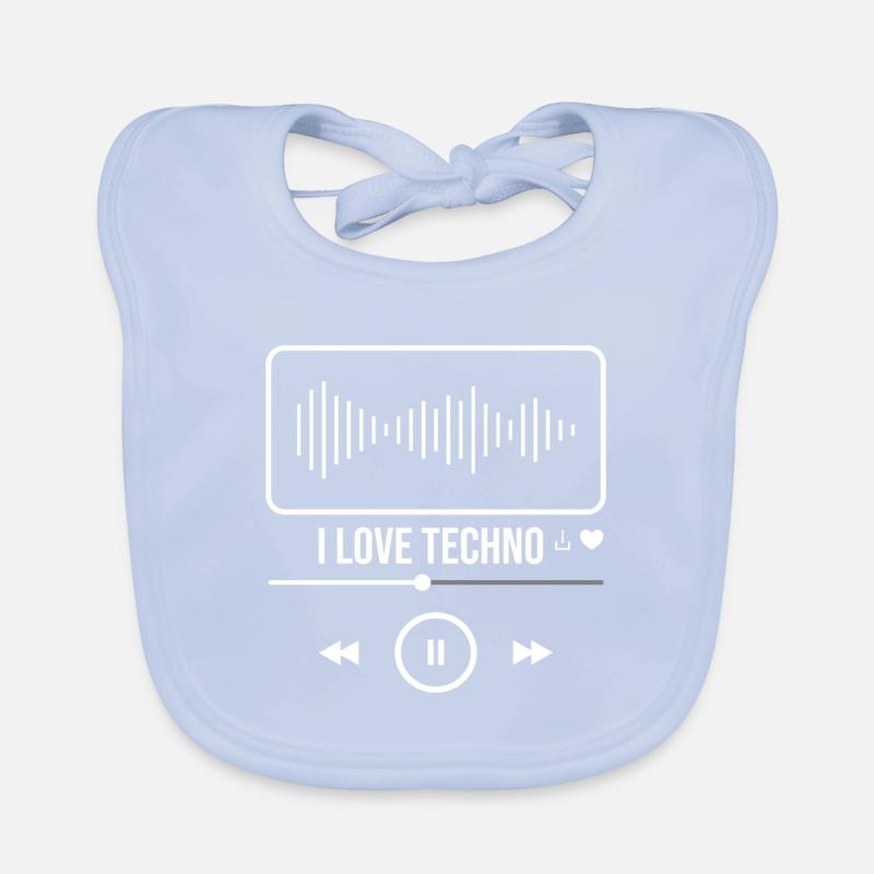 I love techno2 Baby Bio-Lätzchen
