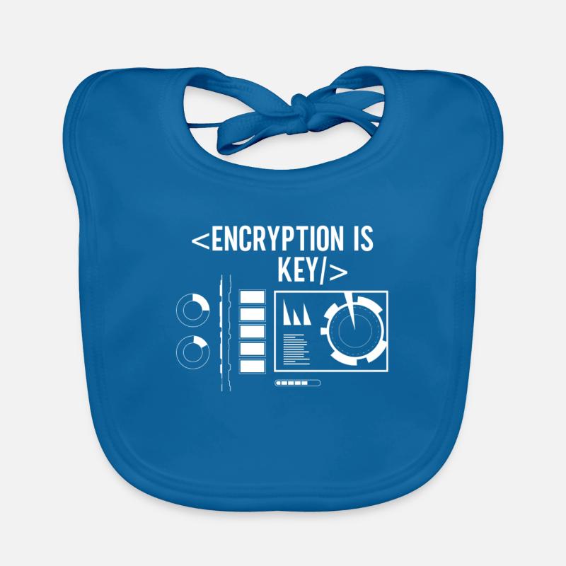 Encryption is the key Coding Coder Organic Baby Bibs