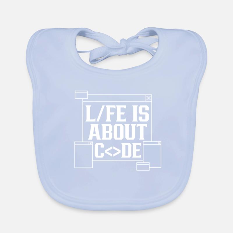 La vie est une question de codeur de code Bavoir bio Bébé