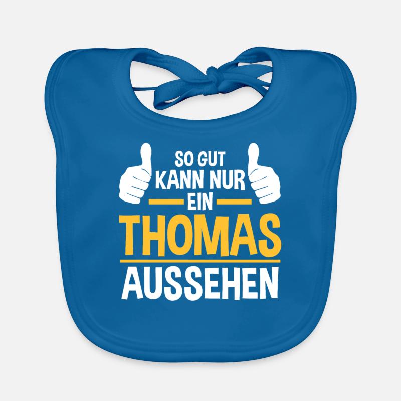 Thomas - Baby Bio-Lätzchen - Pfauenblau