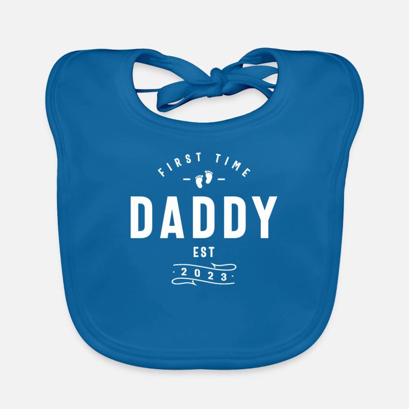 First Time Daddy 2023 Father's Day Soon To Be Dad Organic Baby Bibs
