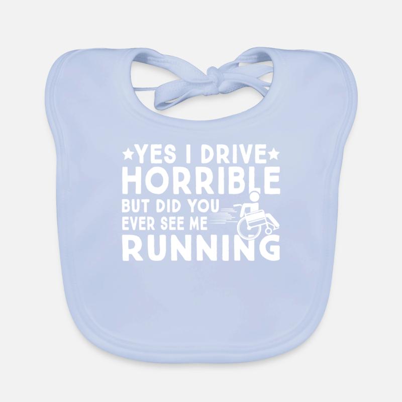 Rollstuhlfahrer Handicap Rollstuhl Behinderte Baby Bio-Lätzchen