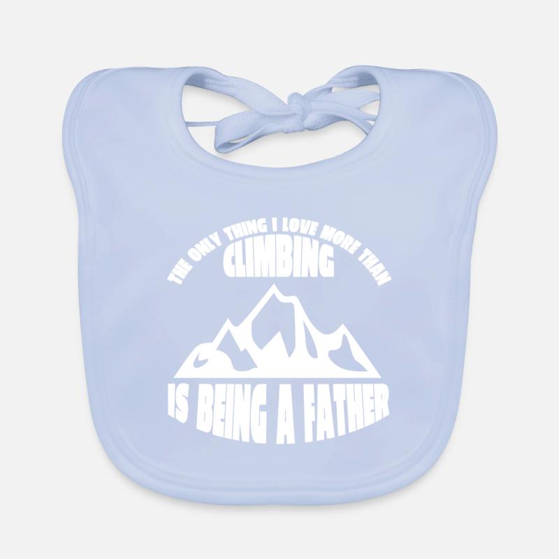 Mountain climbing Climbers Mountaineering Papa Climbing Organic Baby Bibs