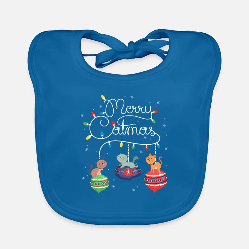 Joyeux Catmas Chat Bavoir bio Bébé