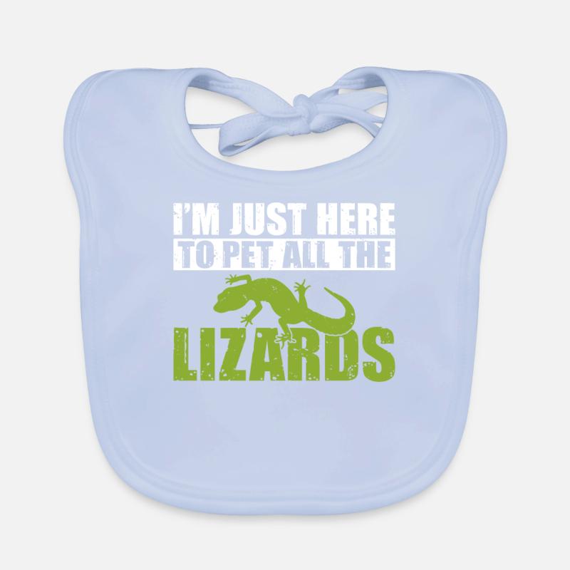 Eidechsenliebhaber Eidechse Geschenk Eidechse Besitzer Baby Bio-Lätzchen