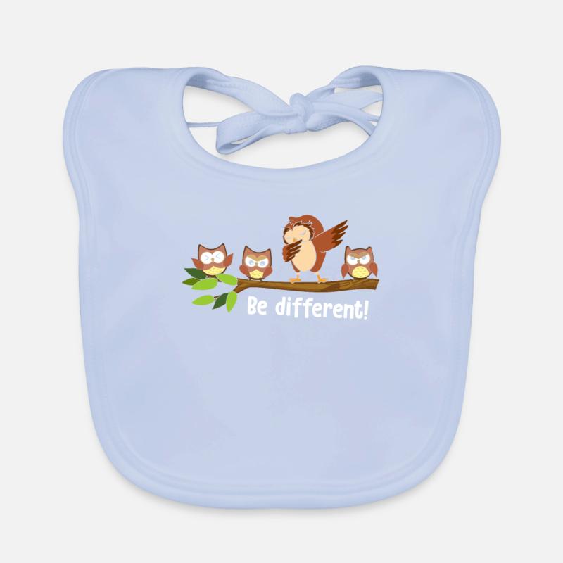 Soyez différent Dabbing Owl Bavoir bio Bébé