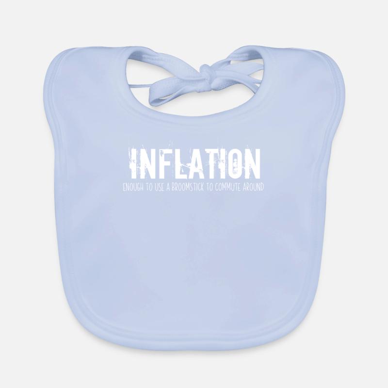 Inflation Cool Sarcastic Inflation Rate Joke Pun Organic Baby Bibs